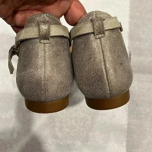 [UK5.5/US8] Paul Green Peeptoe Slingpump Flat with Metalic  Leather - Picture 4 of 10